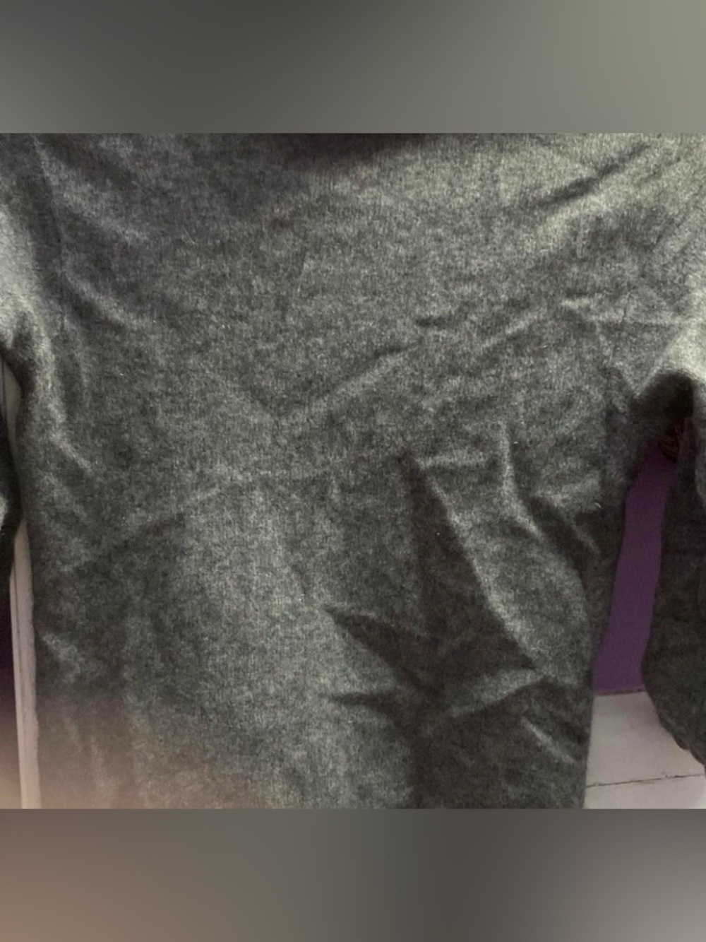 Vince Grey Boiled Cashmere Short-Sleeve Mock Neck Sweater - Perfect Condition - Picture 5 of 9